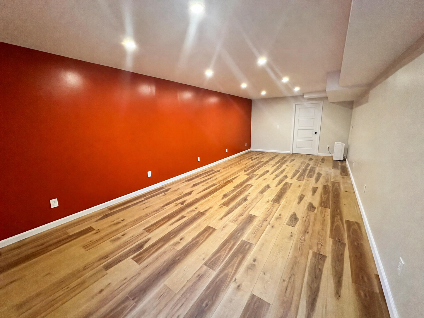 Finished basement renovation by Oak and Holly Renovations in Asheville, NC